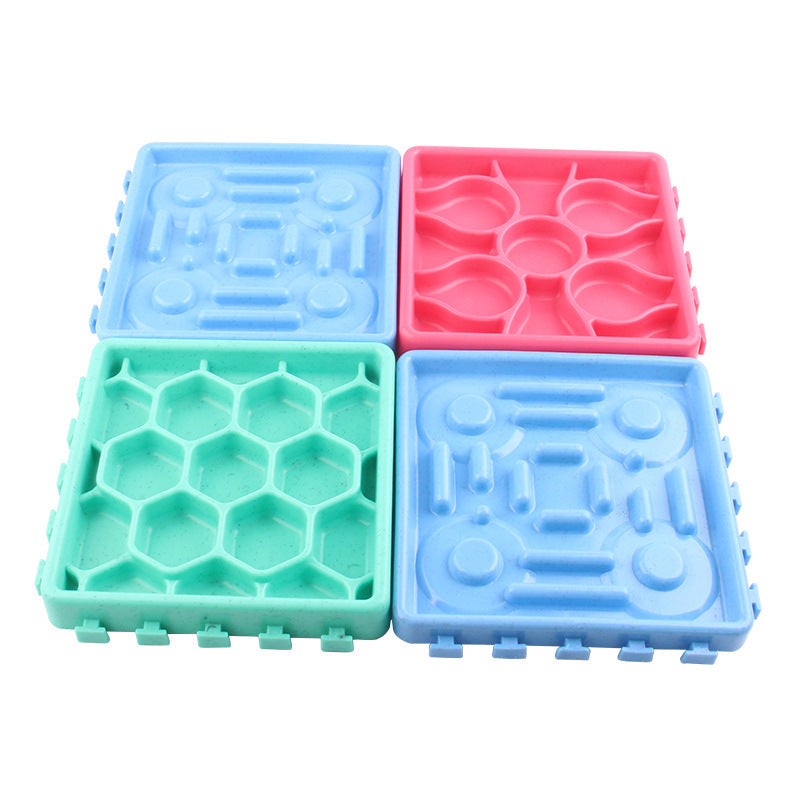 Anti-choking slow food cat bowl portable dog bowl