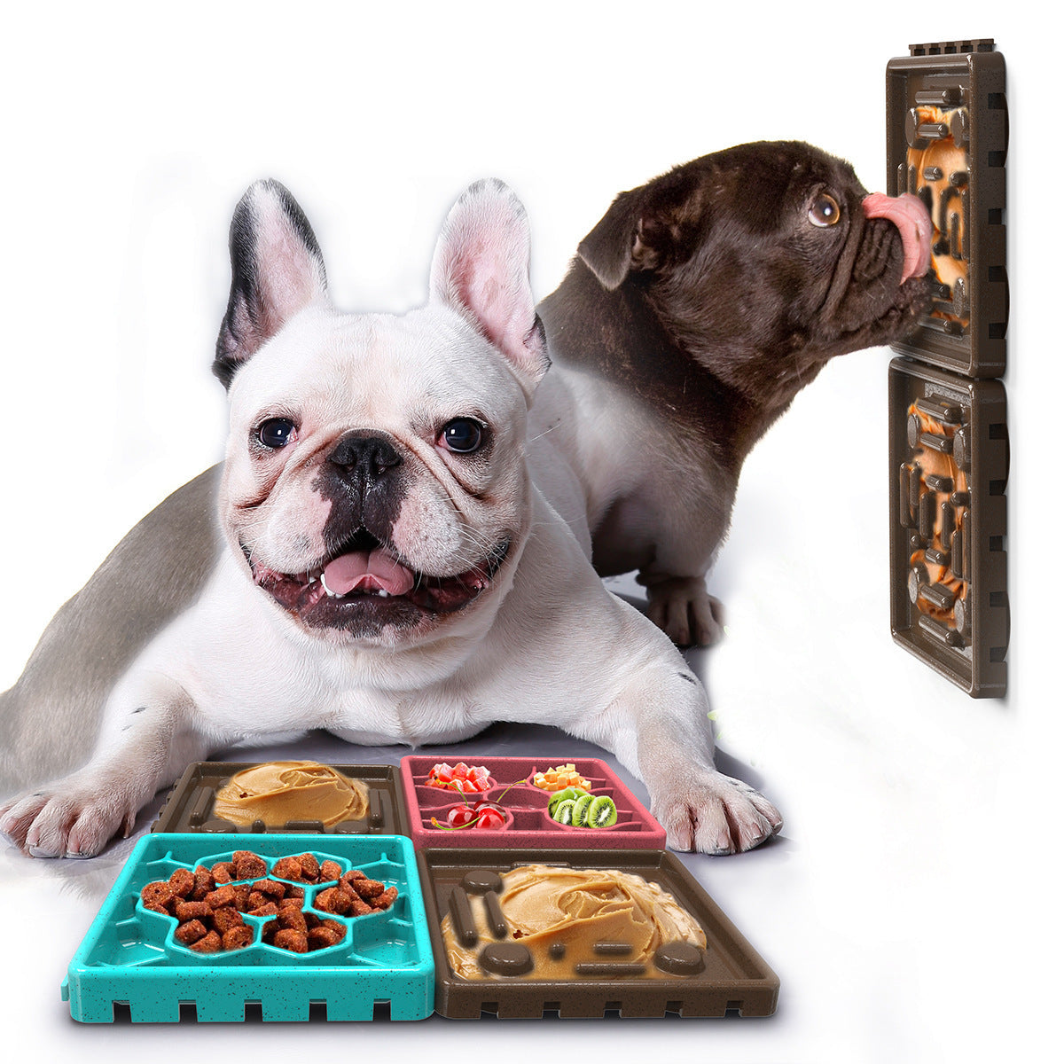 Anti-choking slow food cat bowl portable dog bowl