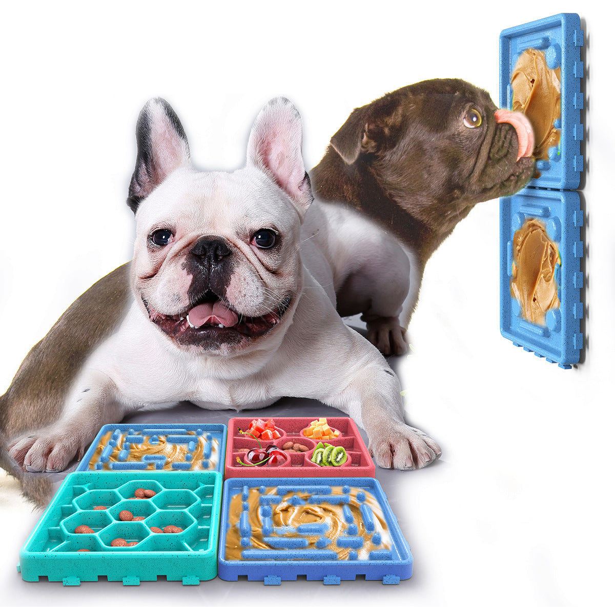 Anti-choking slow food cat bowl portable dog bowl
