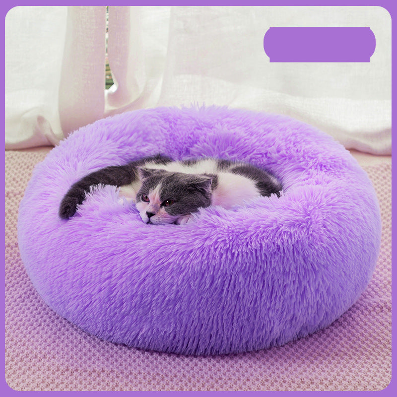 Plush Warm Dog Bed In Winter