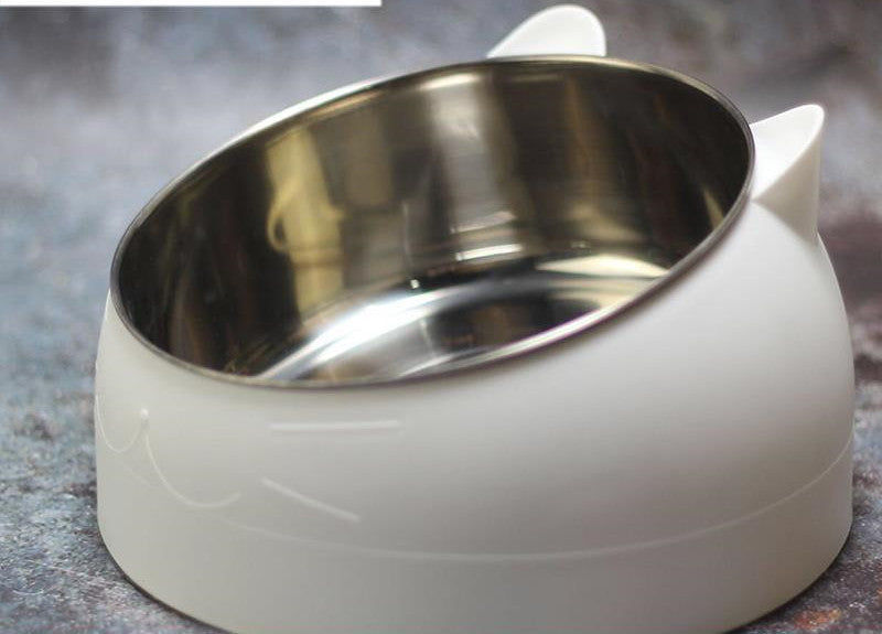 Pet Ceramic Dog Bowl Cat Food Bowl Water Bowl Double Bowl Large Anti-Overturning Protection Spine