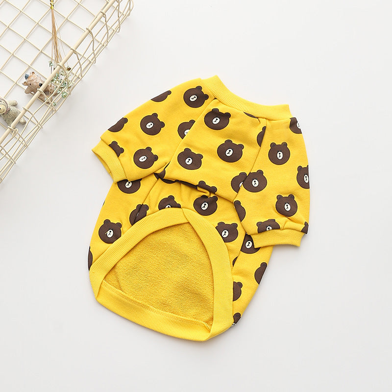 Casual Pet Clothes Terry Dog T-shirt Dog Clothes