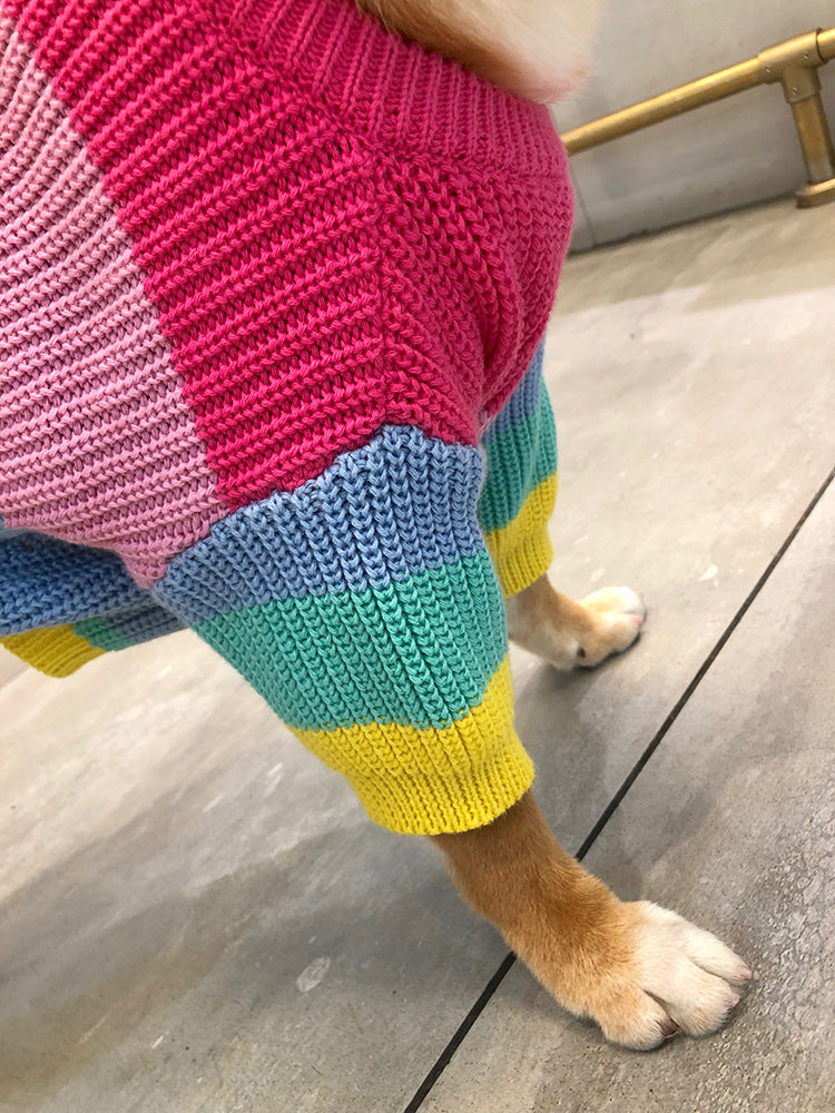 Rainbow Dog Sweater