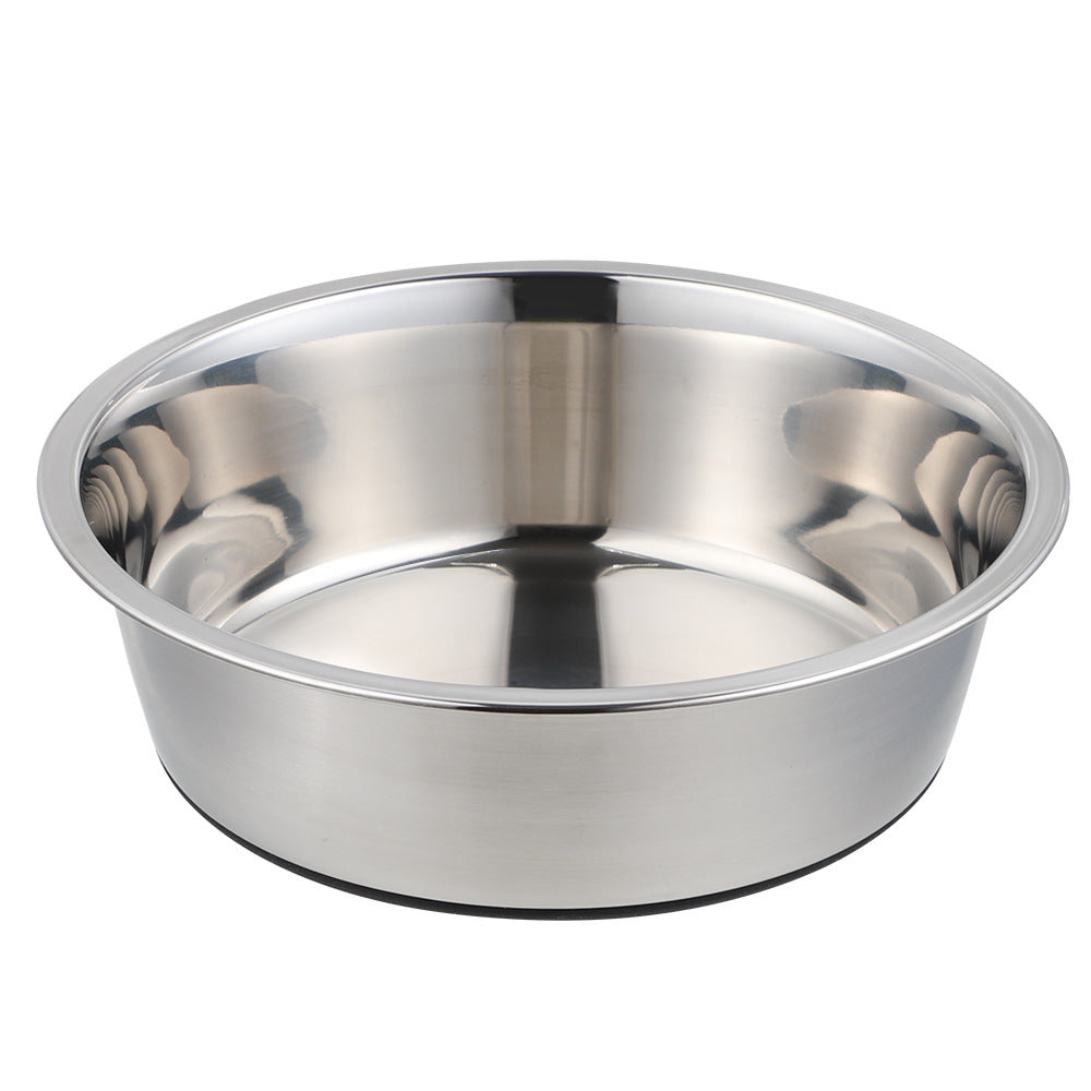 Silicone Pet Bowl Stainless Steel Dog Bowl Dog Food Bowl Feeding Drinking Pet Supplies Cat Bowl