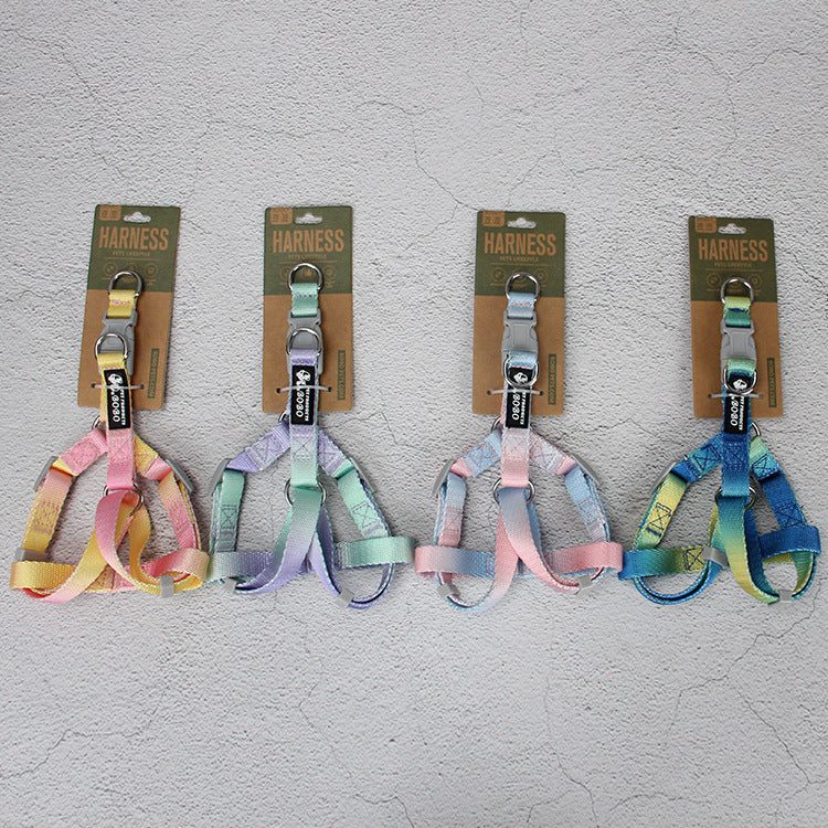 Pet Gradient Color Out Dog Leash Leash Set