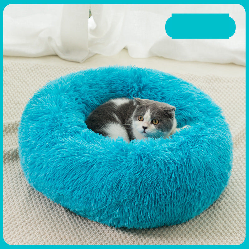 Plush Warm Dog Bed In Winter