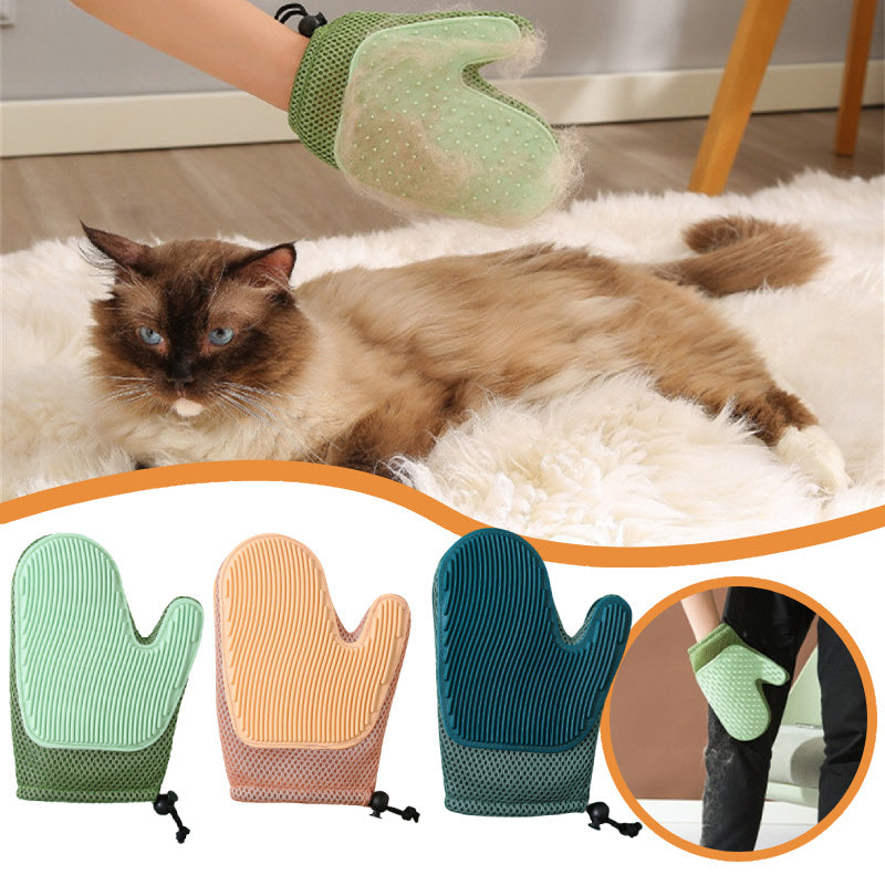 Cat Hair Glove Pet Fur Remover Glove Dog Grooming Glove Brush For Shedding Pet Hair Remover Mitt Cleaner Grooming Glove