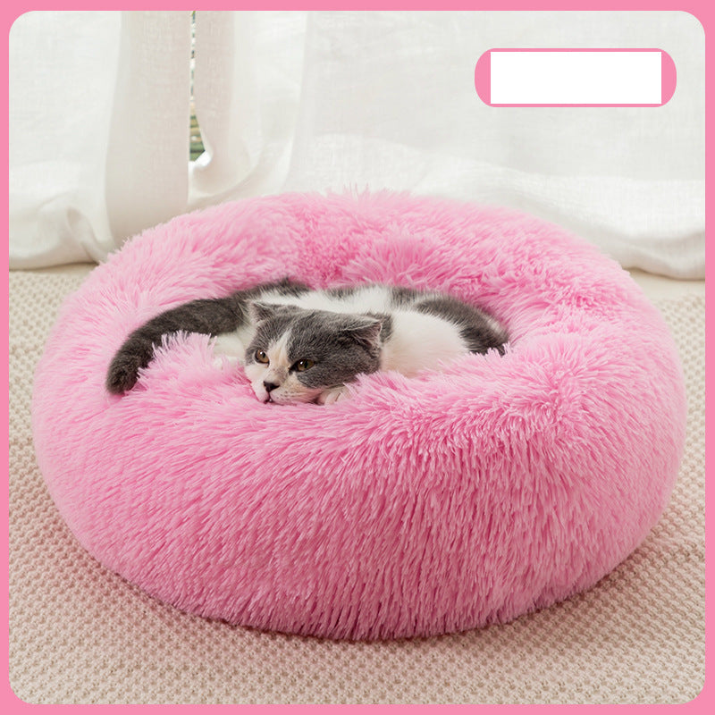 Plush Warm Dog Bed In Winter