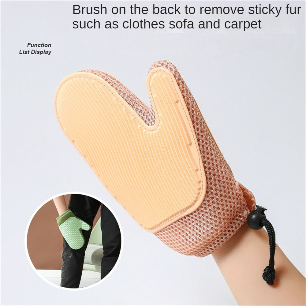 Cat Hair Glove Pet Fur Remover Glove Dog Grooming Glove Brush For Shedding Pet Hair Remover Mitt Cleaner Grooming Glove