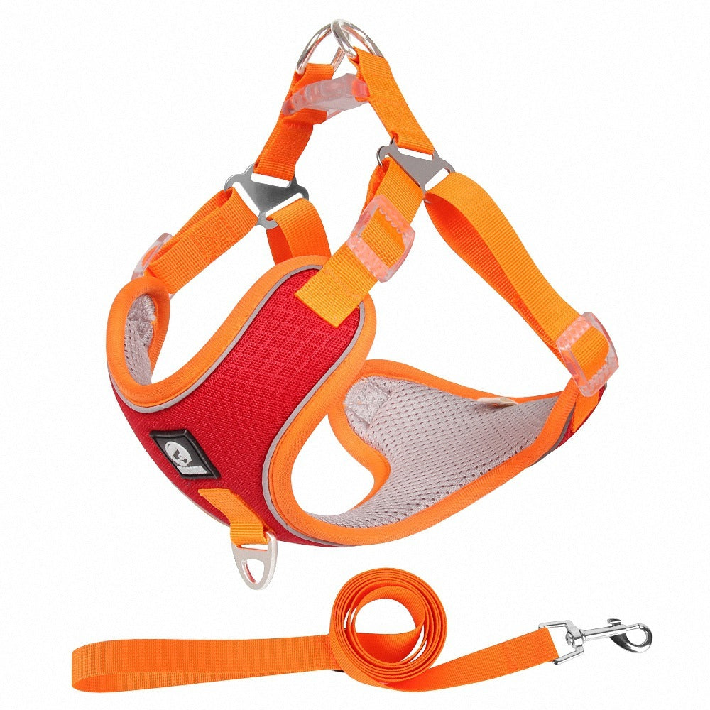 Pet Dog Mesh Reflective Chest Strap