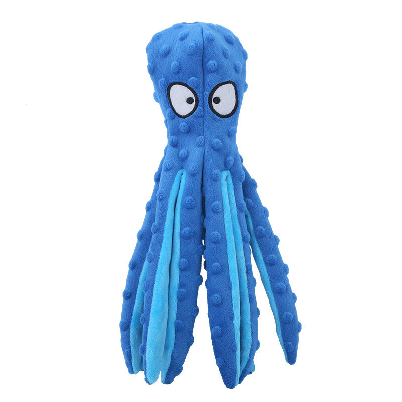 Dog Squeaky Toys Octopus No Stuffing Crinkle Plush Toys For Puppy Teething Durable Interactive Chew Toys For Small Medium And Large Dogs Training And Reduce Boredom