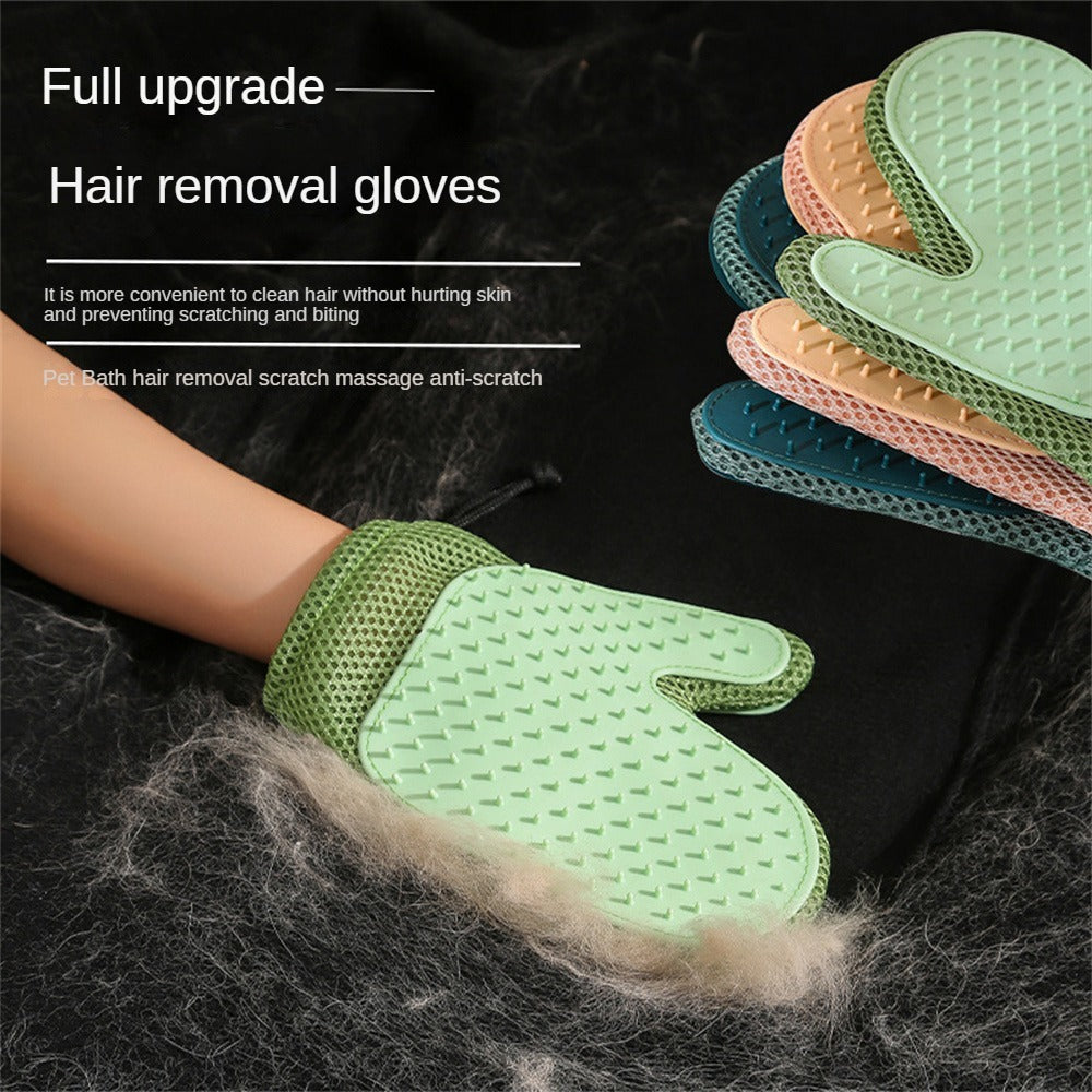 Cat Hair Glove Pet Fur Remover Glove Dog Grooming Glove Brush For Shedding Pet Hair Remover Mitt Cleaner Grooming Glove